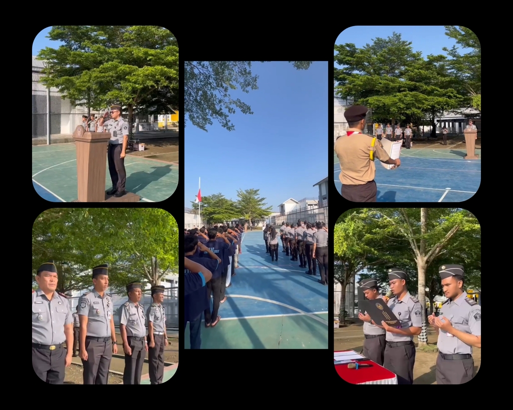 Kalapas Kelas III Pemuda Langkat Beserta Jajaran Staf Mengikuti Upacara kesadaran berbangsa dan bernegara pada Senin, 30 Juni 2025, Di Lapangan Upacara Gedung II Lapas Pemuda Langkat.(Doc/Foto:Lapas Pemuda Langakat)
